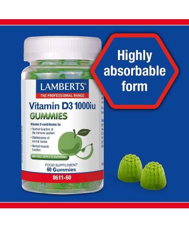  Lamberts Lamberts Vitamin D3 100IE 60 gummies - Buy Online on GoSupps.com