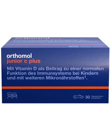 Orthomol Junior C Plus - With vitamin C as a contribution to a normal function of the immune system - forest fruit taste - chewing tablets 30 St. daily portions
