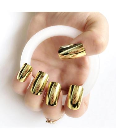 Metallic Painting Gel Nail Polish - Super Bright Mirror Gold Effect Nail Polish - Super Glossy Mirror Finish 3D Metal Painting Gel Drawing DIY Nail Art - Buy Online on GoSupps.com