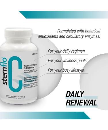 Stemtech StemFlo Advanced Formula Trans-Resveratrol Curcumin and Super Antioxidants for Health Longevity and Vitality 60 Capsules (3 Pack) - Buy Online on GoSupps.com