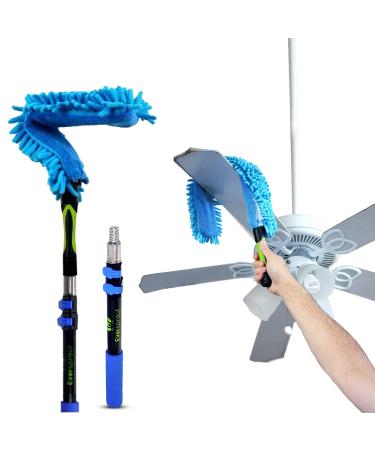 EVERSPROUT 1.5-to-3 Foot Flexible Microfiber Ceiling Fan Duster with Extension Pole | 8-10 Ft Standing Reach | Bendable to Clean Any Fan Blade | Dusters for Cleaning | Long Duster for High Ceilings