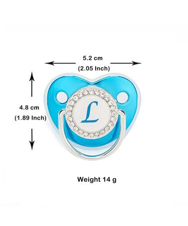 Custom Baby Schnuller with 26 Letters Name Initials - Silicone Pacifier Clip for Newborns (0-18 Months) - Buy Online on GoSupps.com