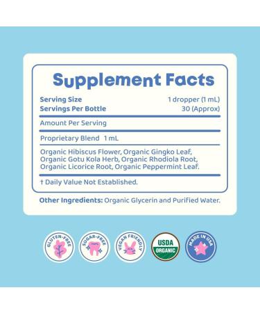 JoySpring Genius Drops Smartberry Vanilla | Herbal Focus Support for Kids with Ginkgo Biloba Licorice Root Gotu Kola Extract Peppermint Leaf | Liquid Formula|1fl oz (30 Servings) - Buy Online on GoSupps.com