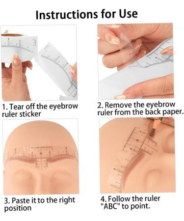 Housoutil Clear Sticker 50pcs Shapers Drawing Shaper Rulers Makeup Professional Marker Line Ruler Leveling Measuring - Buy Online on GoSupps.com