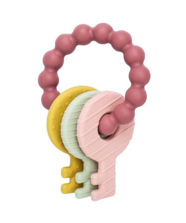 Bite ring for babies bite ring keys babies bpa - free baby bite ring toy key baby nom toothing aid for babies from 3 months - bite ring for babies in red - Buy Online on GoSupps.com