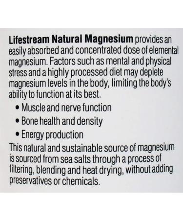 Lifestream Natural Magnesium Powder 150g - Pure Marine Source | High Quality Supplement - Buy Online on GoSupps.com