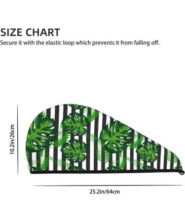 Buy Hair Towel Wrap - Quick Drying Towel Turban for Effortless Hair Care (Palm Greenery - Buy Online on GoSupps.com