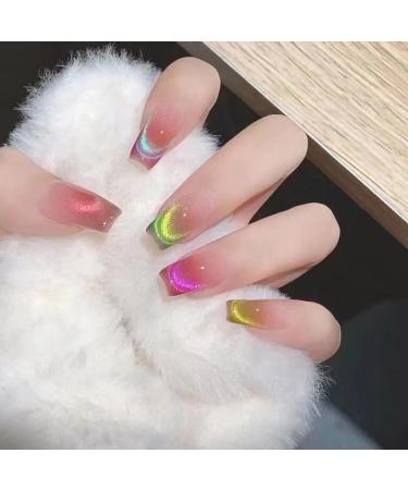 Cat Eye Gel Nail Polish Double Illusion Glitter Magnet Glitter Nail Gel Polish Auroras Shining Gel Nail Gel Cat Eye Pearl Shell Sparkle Gel Nail Polish Soak Off UV Led Gel Nail Polish (02#) - Buy Online on GoSupps.com