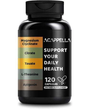 ACAPPELLA Magnesium Glycinate with Magnesium Citrate Capsules l theanine Supplement apigenin Capsules - apigenin Supplement l-theanine - 120 Count - Buy Online on GoSupps.com