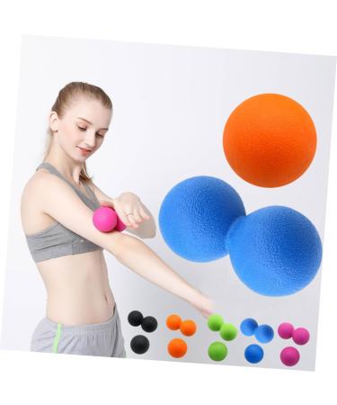 Minkissy Double Lacrosse Ball - Acupressure Peanut Massage Ball for Muscle Relief & Mobility - Medium Orange - Buy Online on GoSupps.com