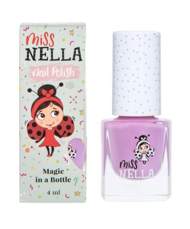 Miss Nella BUBBLE GUM Safe Special lilac Nail Polish for Kids Non-Toxic & Odour Free Formula for Children and Toddlers Natural Water Based for Easy Peel Off