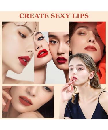 Matte Lip Pencil Lipstick Waterproof Lip Liner Pencil Set Long Lasting Waterproof and Matte Gift for Girls - Buy Online on GoSupps.com