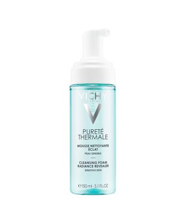 Vichy Foaming Facial Cleanser Puret Thermale Purifying Foaming Water Cleanser for Sensitive Skin Soap-Free Paraben-Free and Hypoallergenic 150mL - Buy Online on GoSupps.com