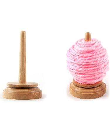 AnNafi Classic Wood Yarn Holder with Twirling Mechanism - Knitting & Embroidery Accessory Gift | Craft & Sewing Supplies - Yarn Organizing Tool - Buy Online on GoSupps.com