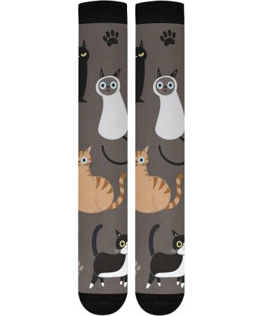 Xigua Cute Cats Compression Socks for Women & Men - Ideal for Running Medical Travel & Cycling | Improve Circulation - Buy Online on GoSupps.com