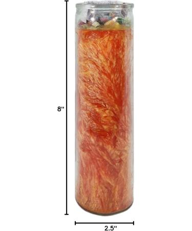 Happiness Palm Wax Candle - Orange Spiritual Intention Spell - Vela Casa Esoterica Perfumada (Felicidad - Buy Online on GoSupps.com