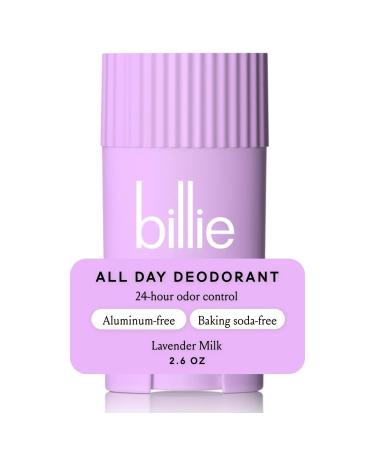 Billie All Day Womens Deodorant 2.6 Oz Lavender Milk Scent 24 Hour Odor Control Aluminum Free