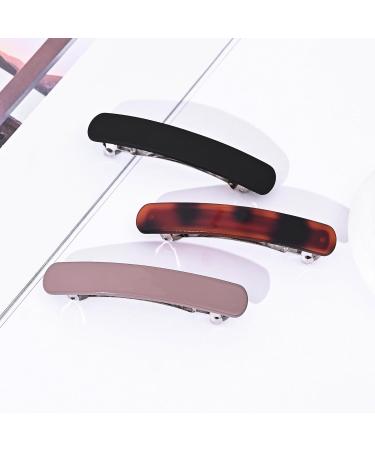 Buy 3 Pieces Vintage French Hair Clips for Women - Medium Automatic Clips for Thin Fine Hair - Multi Color Set - Buy Online on GoSupps.com