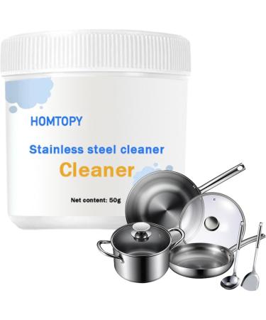 Stainless Steel Pot Cleaner | Rust Pot Scale Stove Dirt Remover Pot Cleaning Powder Rust Pan Cleaner Pot Scale Remover for Kitchen Cooktop Faucet Utoya 100g - Buy Online on GoSupps.com