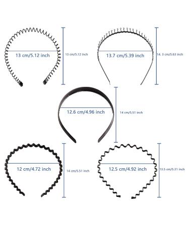 Zhio Wavy Hairband - Multi-Style Metal Hair Hoop Black Non-Slip Unisex Hairband for Yoga & Sports - International Shipping Available - Buy Online on GoSupps.com