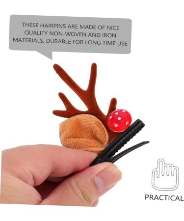 FRCOLOR 2 Pairs Hairpin Holiday Hair Clips Christmas Deer Hair Clip Christmas Hair Clips for Kids Hair Gems for Women Xmas Hair Accessories Non-woven Fabric Delicate Crocodile Skin Miss - Buy Online on GoSupps.com