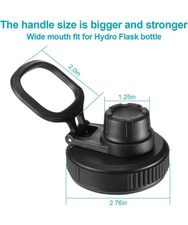 Hydro Flask Wide Mouth Spout Lid - Replacement Chug Lid with Big Handle - BPA-Free - Black - Buy Online on GoSupps.com
