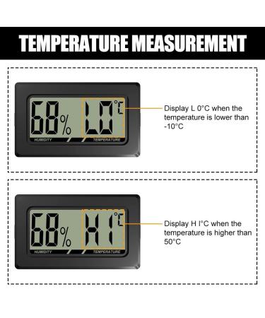 Reptile Thermometer Hygrometer - Black Digital Temperature & Humidity Meter with LCD for Reptile Enclosures - Buy Online on GoSupps.com