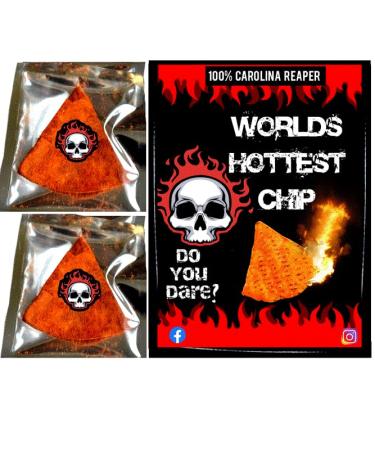 2 x Hottest Chip in the UK - Carolina Reaper Extreme heat UK 2024 - Box of two. Challenge