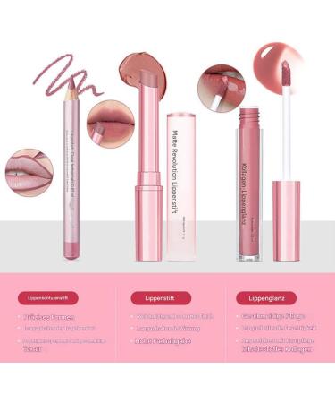 Lip Liner Combination 3 Pack Nude Creamy Long Lasting Food Items Nude Lip Liner Pen for Wedding Party Daily Use Office Date Events in Winter Spring 1 - Buy Online on GoSupps.com
