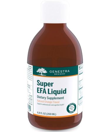 Genestra Brands Super EFA Liquid | Supports Cardiovascular Health and The Development of Brain Eyes and Nerves in Children* | 6.8 Fl Oz | Natural Orange Flavor 6.8 Fl Oz (Pack of 1)