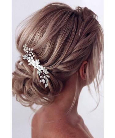 Vatocu Flower Bridal Hair Comb with Crystals Hair Accessories for Women and Girls