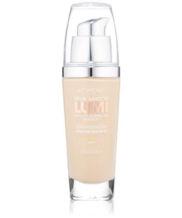 L'Oreal True Match Healthy Luminous Makeup SPF 20 W1-2 Porcelain/Light Ivory 1 fl oz (30 ml)