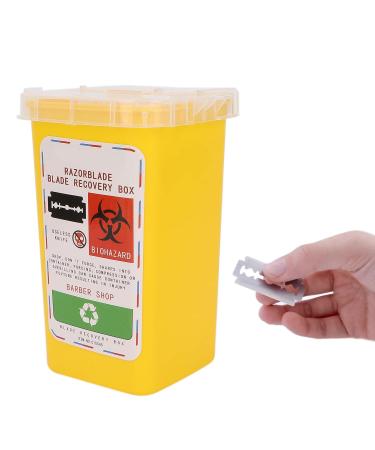 Storage Socket for Old Razor Blades | Portable Sharp Object Container | Yellow Razor Blade Disposal Bank - Buy Online on GoSupps.com