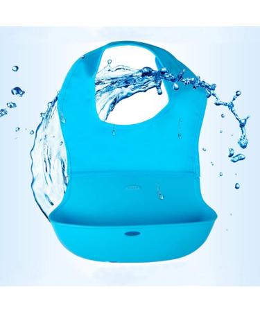 Waterproof Adult Bibs With Pocket Silicone Washable Clothing Protector Reusable Apron Mealtime Crumb Catcher for Elderly Disability Patient Stroke Facial Paralysis - Buy Online on GoSupps.com