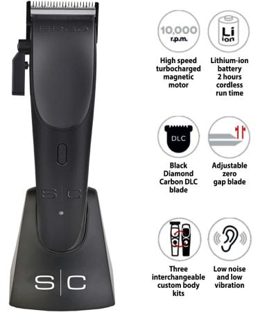 Stylecraft Professional Men's Hair Cutter & Beard Trimmer - Noiseless Magnetic Engine 2-Hour Wireless Use Adjustable Blade & 5 Combs - Buy Online on GoSupps.com