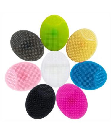 ReNext 8pcs Soft Silicone Face Cleanser Handheld Mat  Silicone Face Brush Exfoliator Face Cleansing  for Daily Facial Cleaning  8 colors
