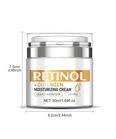 Anti-Aging Retinol Face Moisturizer Hydrating & Anti-Wrinkle Face Cream for Women & Men Deep Hydration Reduces Wrinkles Fine Lines&Pores Firms Skin Daily Moisturizer Face Cream Day & Night 1.76oz - Buy Online on GoSupps.com