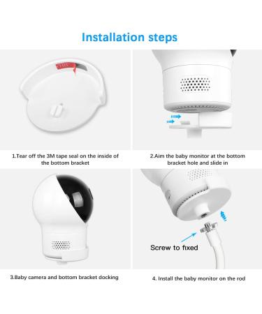 HOLACA Baby Monitor Camera Holder for eufy SpaceView Baby Monitor | 5 Inch LCD Display | Clip Mount for Crib | White - Buy Online on GoSupps.com