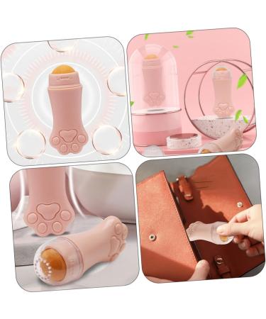 Healvian 1pc Volcanic Stone Oil-absorbing Ball Oil Absorbing Face Roller Skin Care Roller Volcanic Rock 7.5x3cm Pink - Buy Online on GoSupps.com