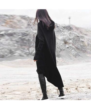 Bigfanshu in Women's Clothing Hooded Sweatshirt Long Sleeve Hoodies Ladies Jumper Dress Oversized Black - Buy Online on GoSupps.com