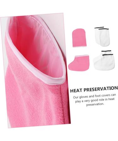 POPETPOP 4 Pairs Hand and Foot Mask Foot Spa Covers Kerotherapy Gloves Shower Glove Hand Moisturizing Gloves Silicone Single Use Glove Paraffin Mittens Paraffin Wax Bath Liners Skin Set - Buy Online on GoSupps.com
