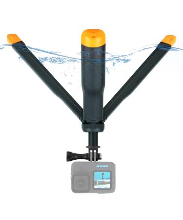 SOONSUN 4-in-1 Floating Selfie Stick for GoPro Hero 11, 10, 9, 8, 7, 6, 5, 4, 3 Session, Fusion, DJI OSMO, Insta360 - Use as Floating Tripod, Waterproof Extension Monopod Pole, Hand Grip, Tripod Stand Yellow - Buy Online on GoSupps.com