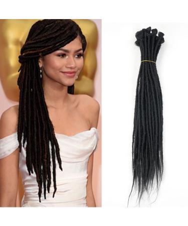 Synthetic handmade horror pictures dreadlock extensions reggae hair from Nepal for hippie tribal 61 cm black