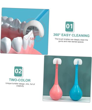 Minkissy 2-Pack 360 Children's Tumbler Toothbrush | Effective Oral Care Tools for Kids - Buy Online on GoSupps.com