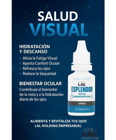 Gotas para los ojos Esplendor lAL Gotas Homeop ticas para Ojos Secos Hidrataci n y Lubricaci n Ocular Frescura Visual y Alivio de Irritaci n Ardor Cansancio y Fatiga por Pantallas 15 mL - Buy Online on GoSupps.com