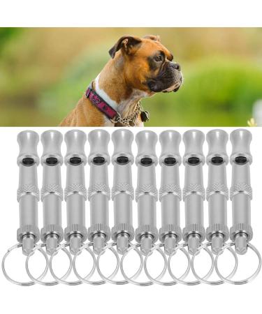 10PCS Dog Training Whistle Professional Adjustable Pitch Stainless Steel Pet Whistle for Recall and Stop Training and Pet Behavior Control - Buy Online on GoSupps.com