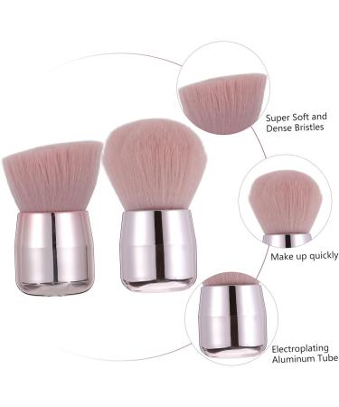 2pcs Mushroom Head Stucco Blush Brush Foundation Brush Mineral Brush Foundation Makeup - Buy Online on GoSupps.com