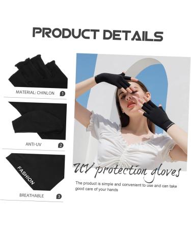 FRCOLOR 3 Pairs Nail Protection Gloves Riding Gloves Nail Art Accessories Womens Glives Womens Glove Uv Gloves Anti Gloves for Nail Lamp Women Nail Art Gloves Manicure Miss Nylon Protector - Buy Online on GoSupps.com