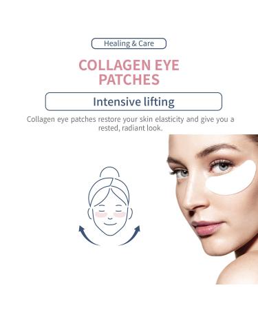 Dalgona Collagen Eye Patches - 5 Pairs for Intensive Lifting Nourishing & Moisturizing | Reduce Under Eye Puffiness | Paraben & Formaldehyde-Free - Buy Online on GoSupps.com