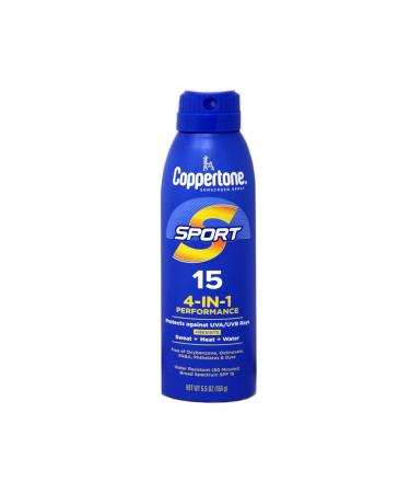 Coppertone Sport SPF 15 Continuous Spray Sunscreen - 5.5 oz (Pack of 4) - Buy Online on GoSupps.com